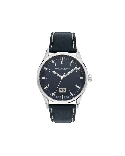 Klassische Herrenarmbanduhr mit Lederband